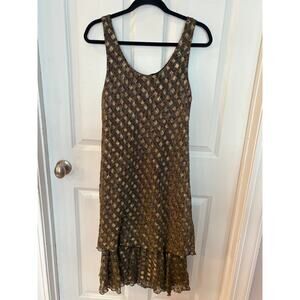 Vintage Ann Hobbs Cattiva Chiffon Dress SIze S